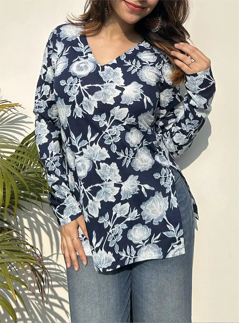 Alisha Straight Sleeves Kurti by Evara