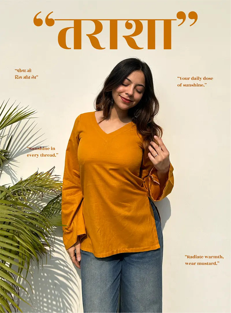 Tarasha Bell Sleeves Kurti by Evara