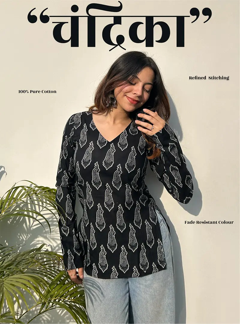 Chandrika Straight Sleeves Kurti by Evara