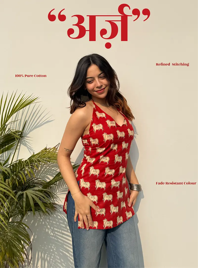 Arz Halter Neck Kurti by Evara