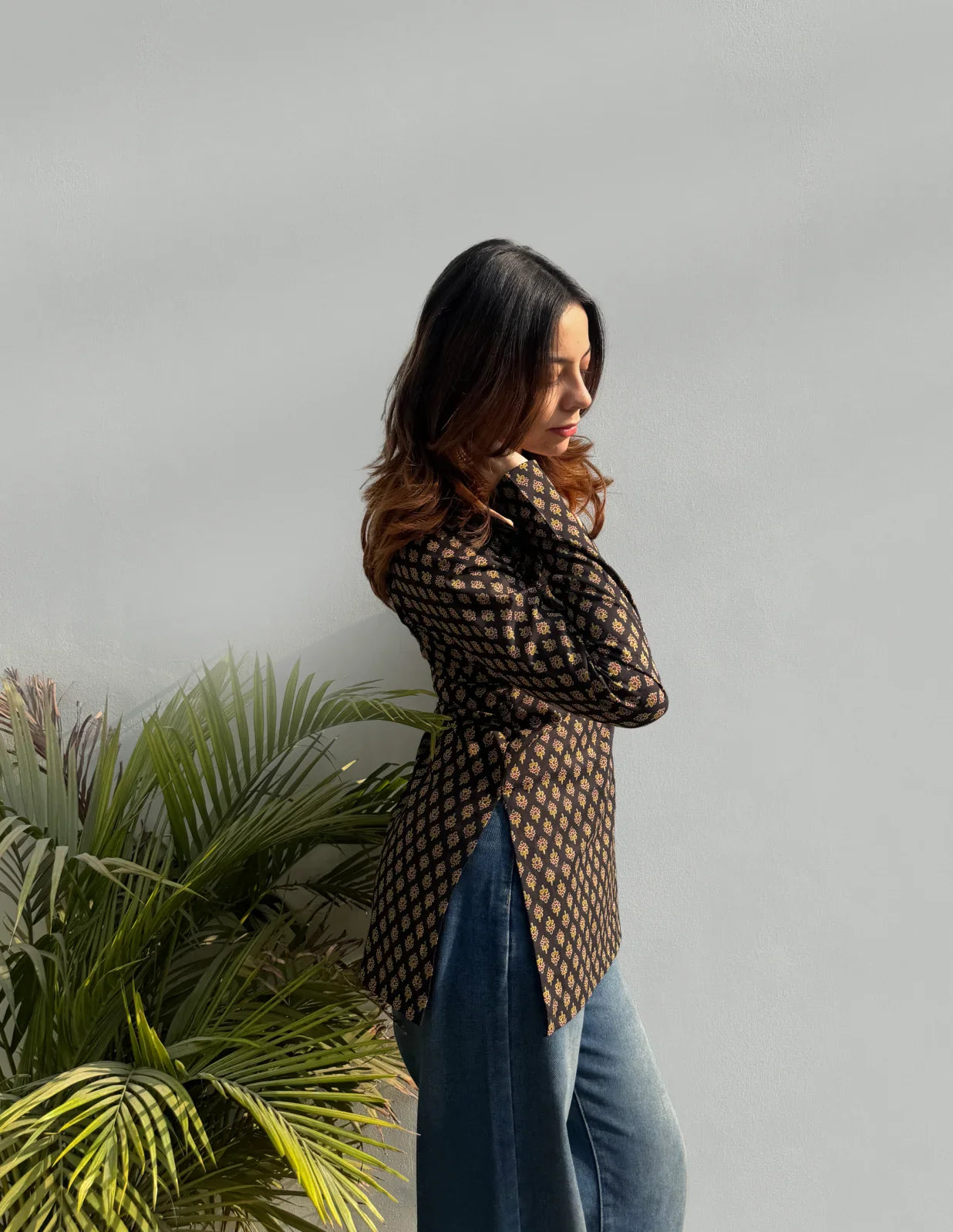 Aalam Square Neck Kurti by Evara