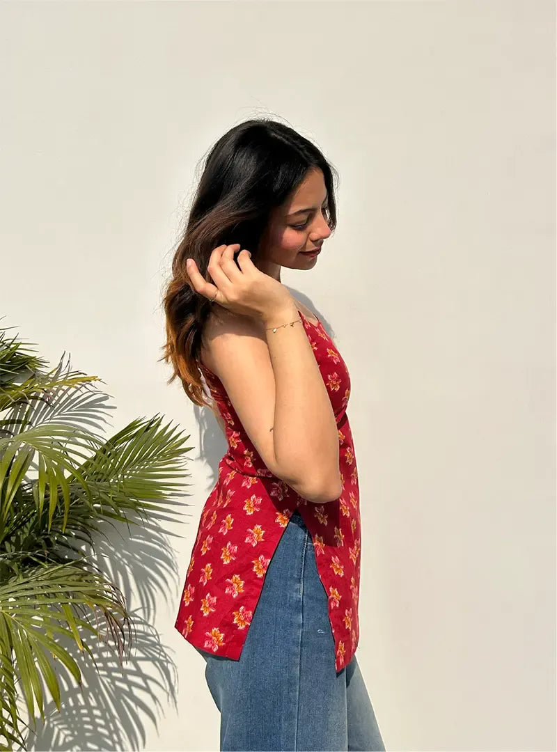Ahilya Short Sleeveless Kurti by Evara