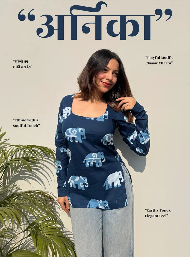 Arnika Boat Neck Kurti by Evara