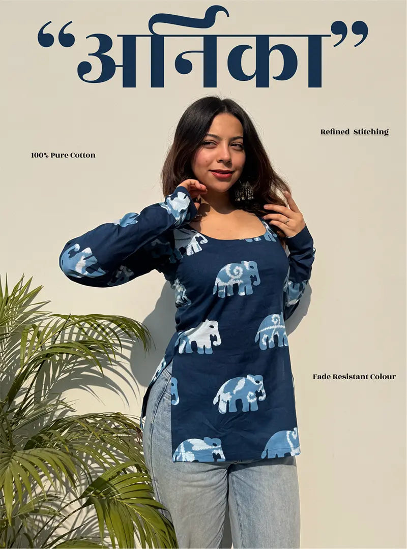 Arnika Boat Neck Kurti by Evara