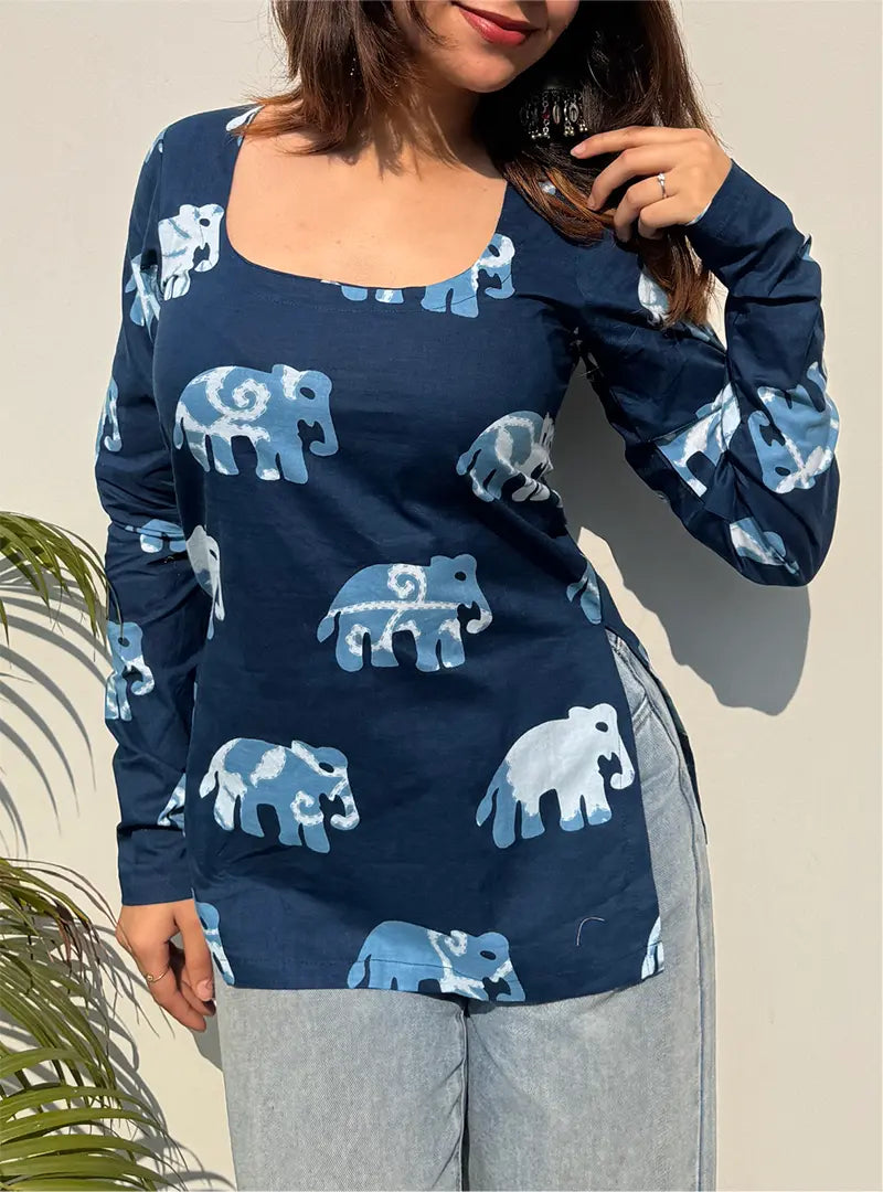 Arnika Boat Neck Kurti by Evara