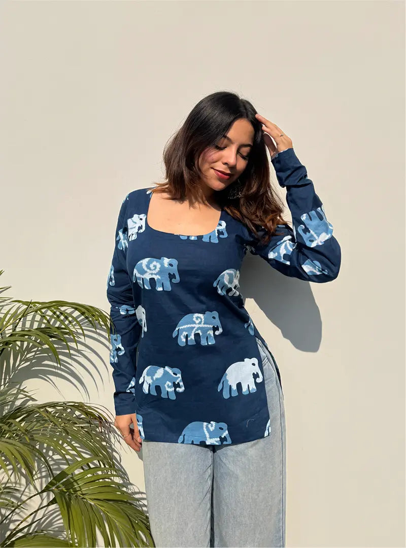 Arnika Boat Neck Kurti by Evara