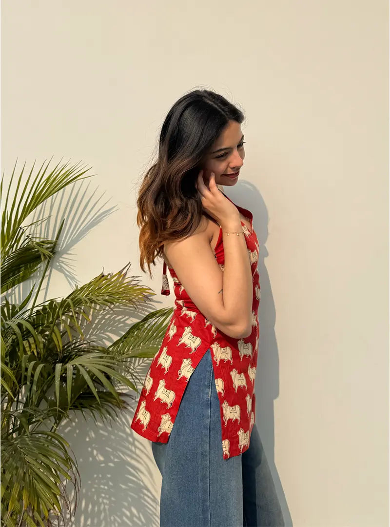 Arz Halter Neck Kurti by Evara