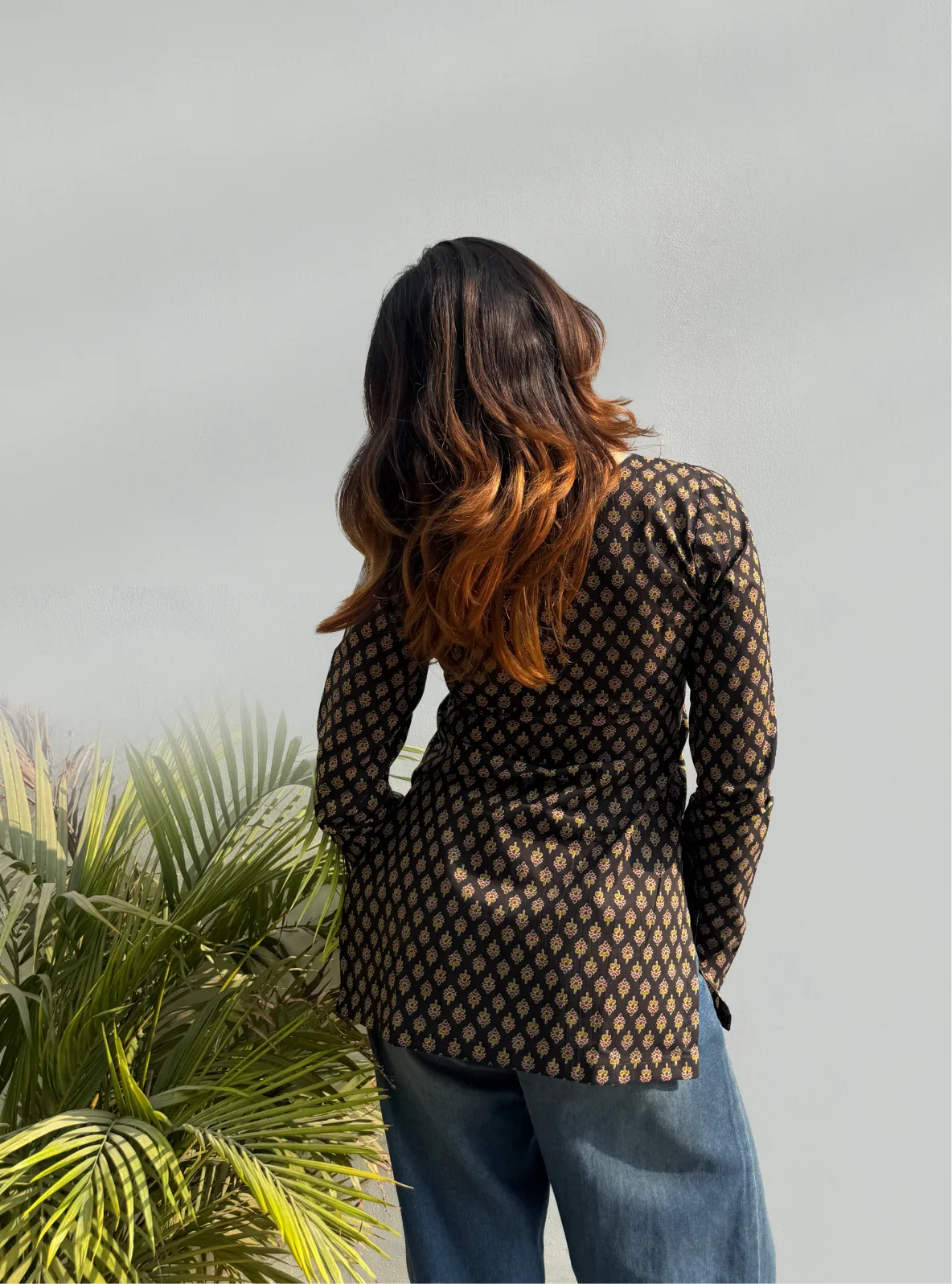 Aalam Square Neck Kurti by Evara