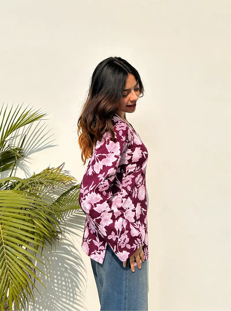 Roohdaari Bell Sleeves Kurti by Evara