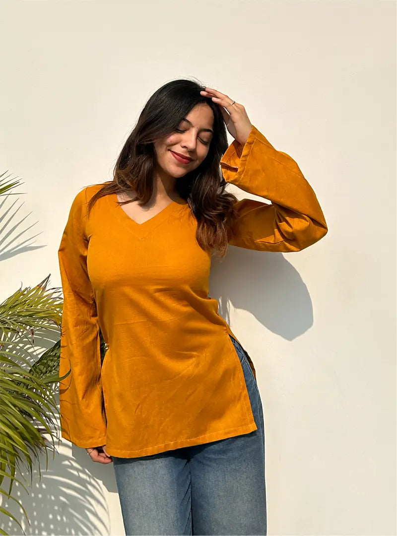 Tarasha Bell Sleeves Kurti by Evara