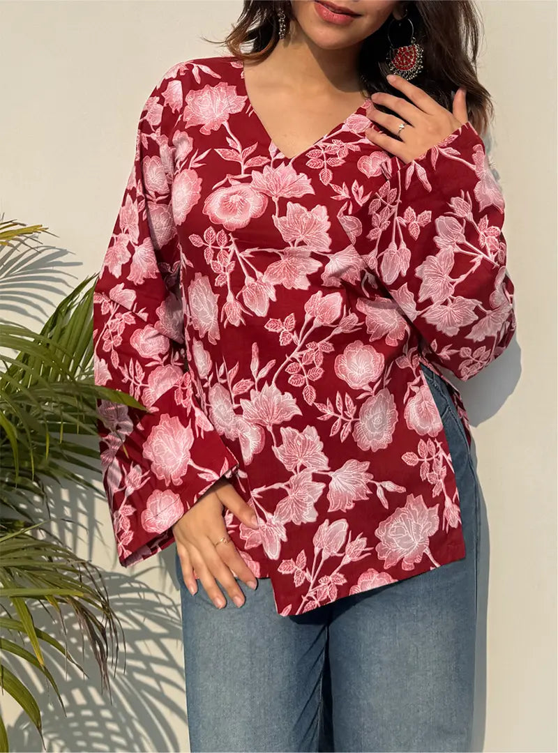 Sharaarat Bell Sleeves Kurti by Evara