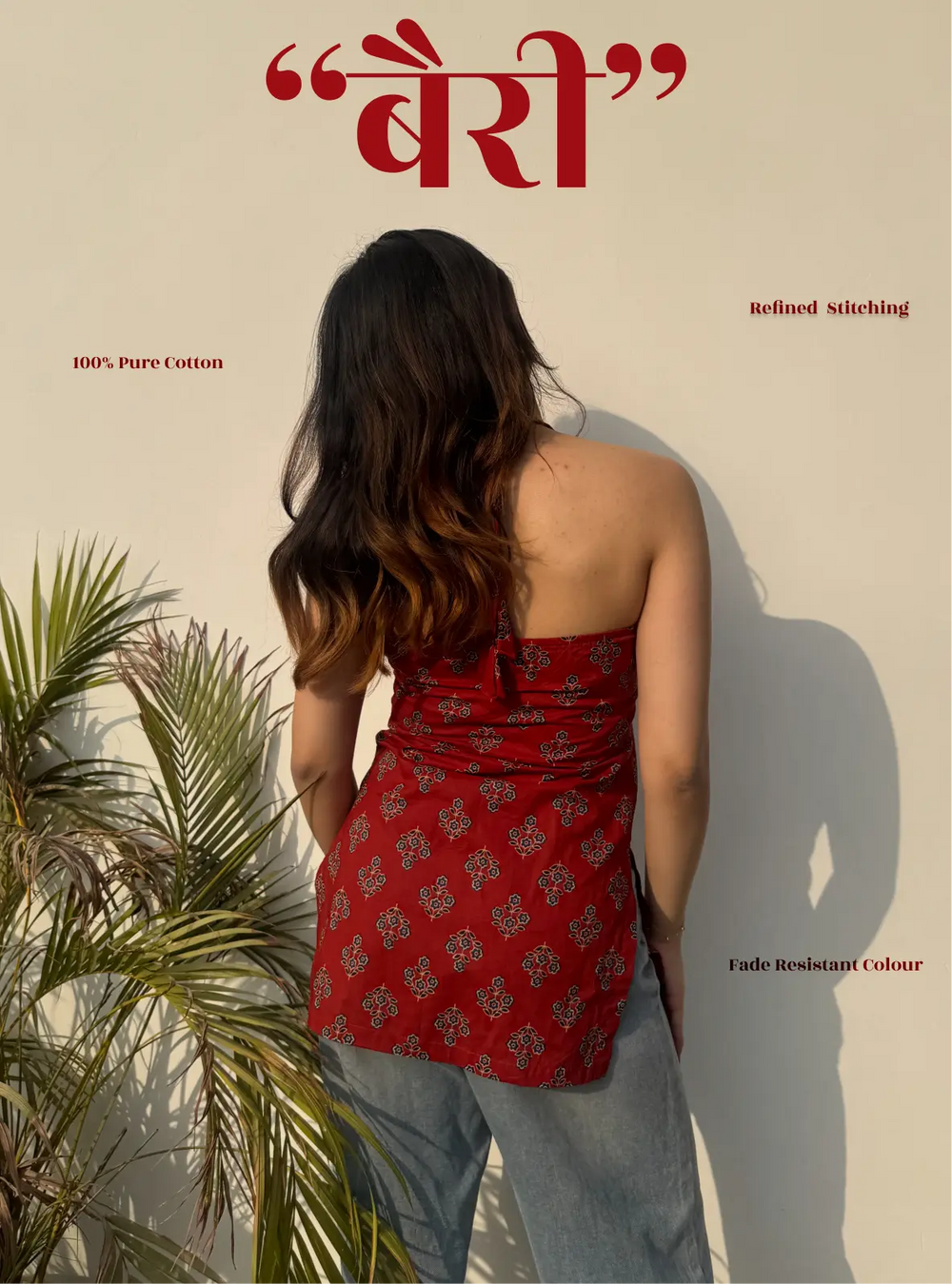 BAIRI HALTER NECK KURTI